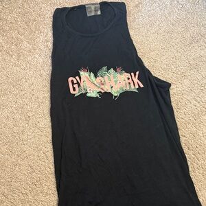 Gymshark Black Tropical Print Tank